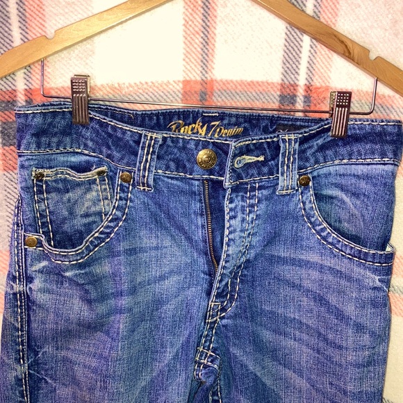 Men’s Rock 47 Denim Slim Fit Boot Cut - Picture 1 of 4